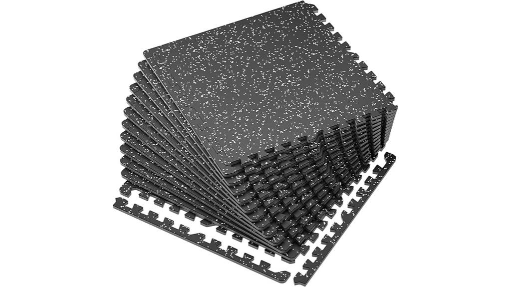twelve interlocking rubber mats