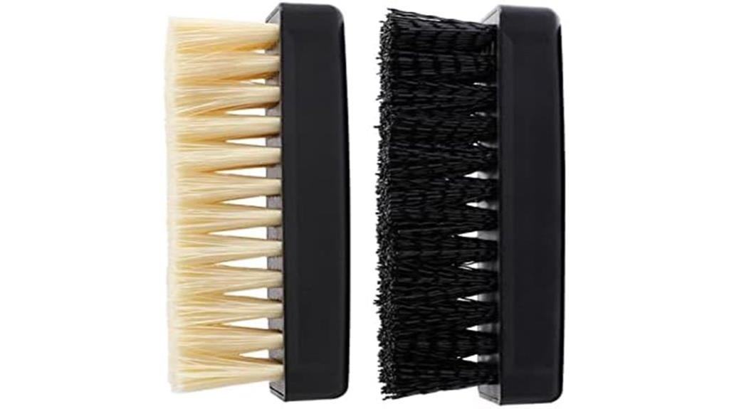 two piece shoe brush set
