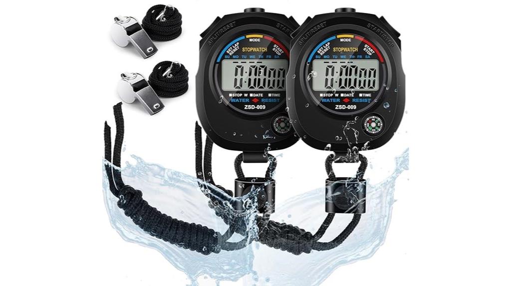 two stopwatch timers