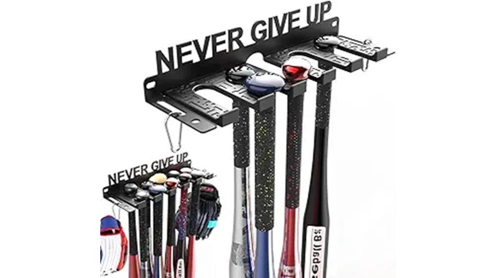 wall mounted baseball bat holder