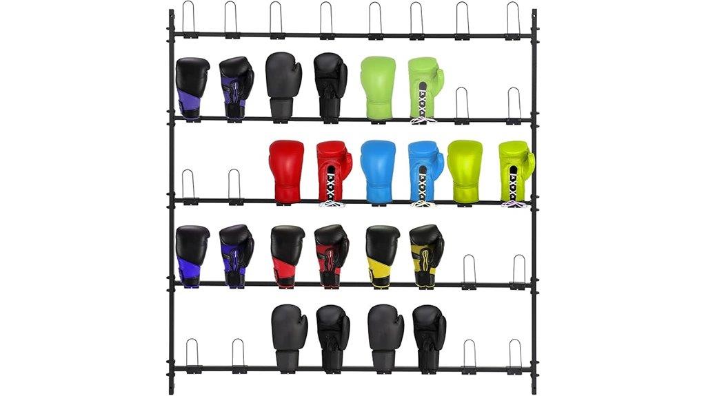 wall mounted boxing glove rack
