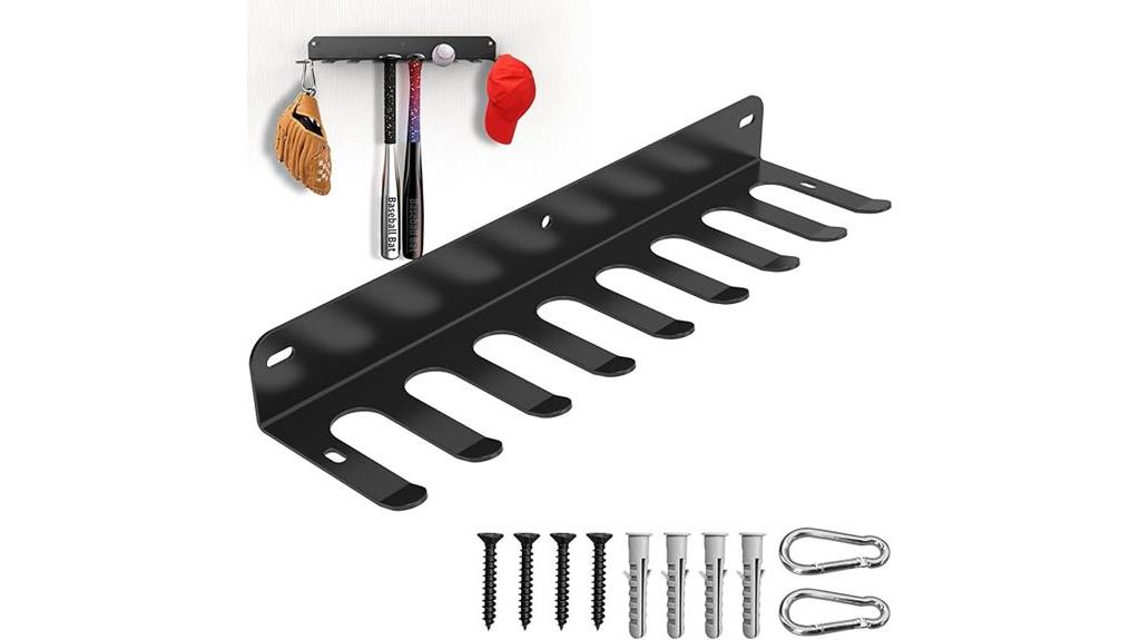wall mounted sports equipment rack