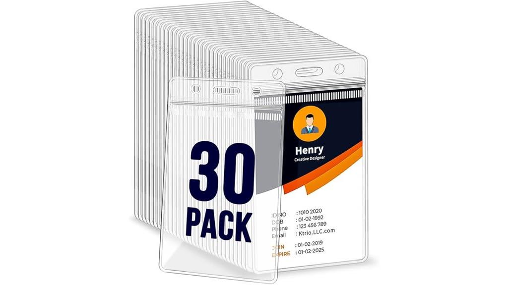 waterproof badge holder pack