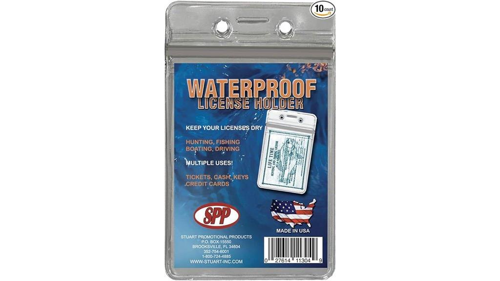 waterproof license card holder