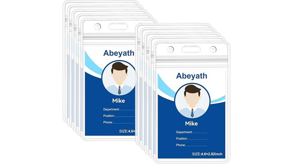 waterproof pvc badge holders