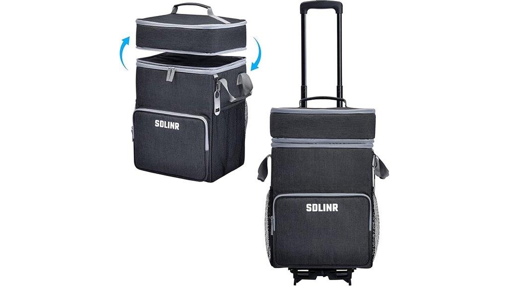 wheeled portable cooling container