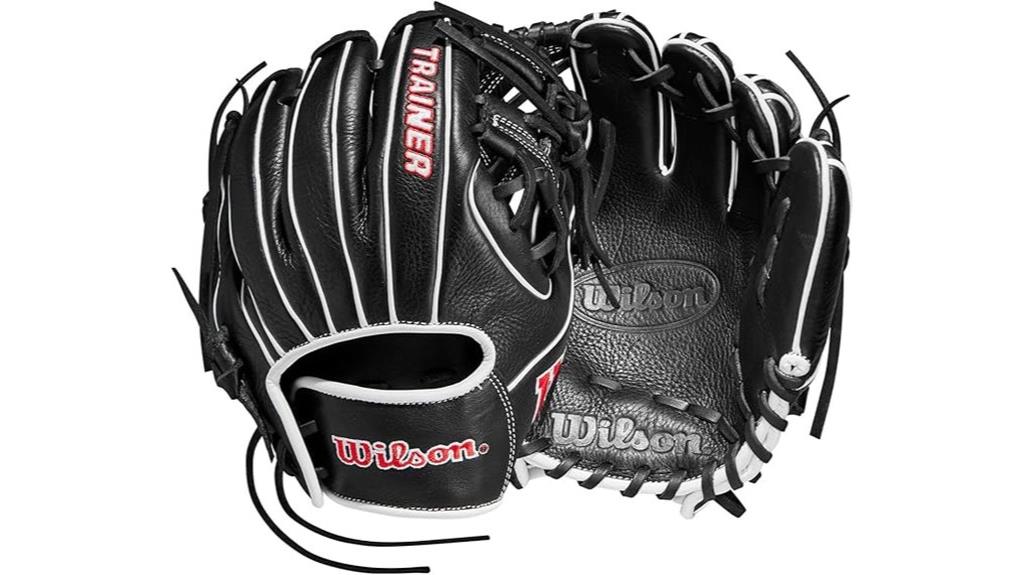 wilson black red baseball gloves