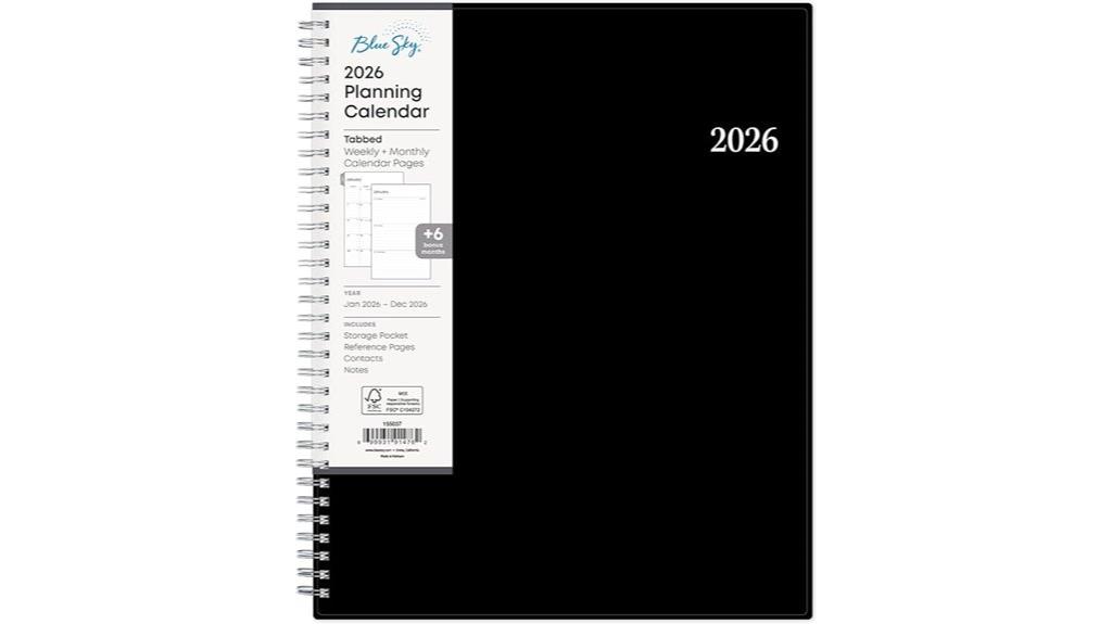 colorful 2026 planner calendar