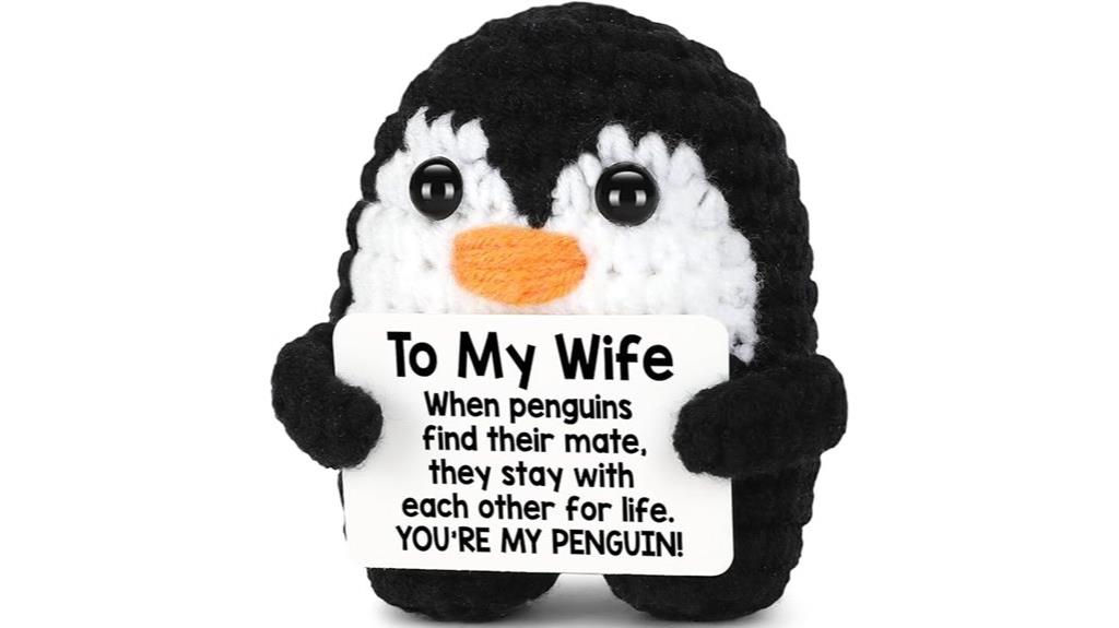 crochet penguin romantic gift