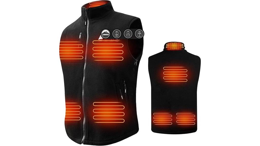 heated fleece vest with battery