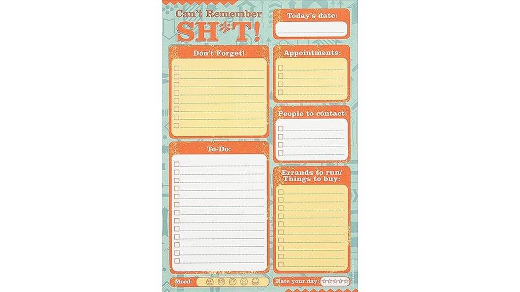 humorous informal reminder organizer