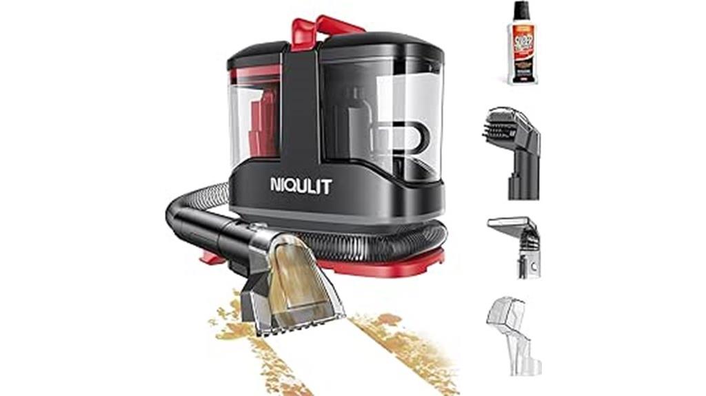 portable cleaning with dual brushes