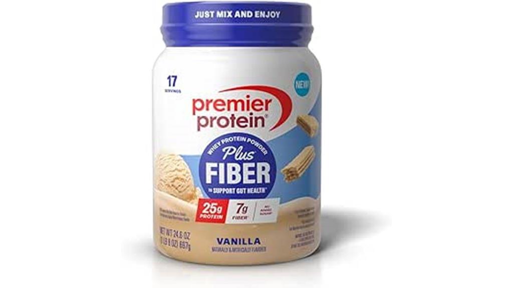 vanilla protein powder with fiber
