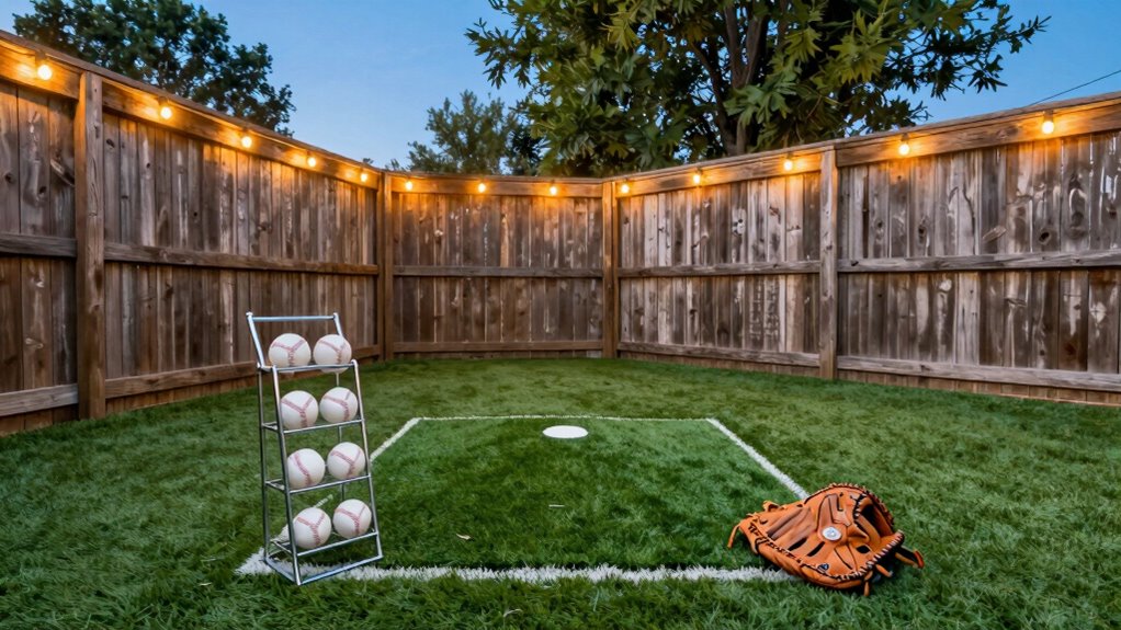 backyard baseball game setup