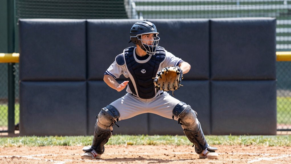balanced athletic catching stance