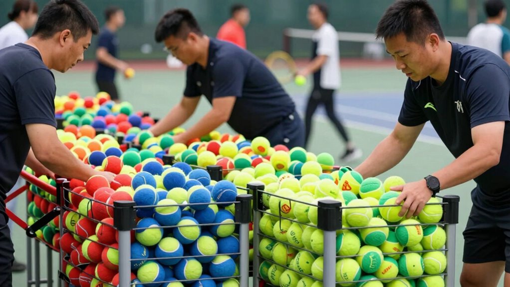 color coded labeled balls