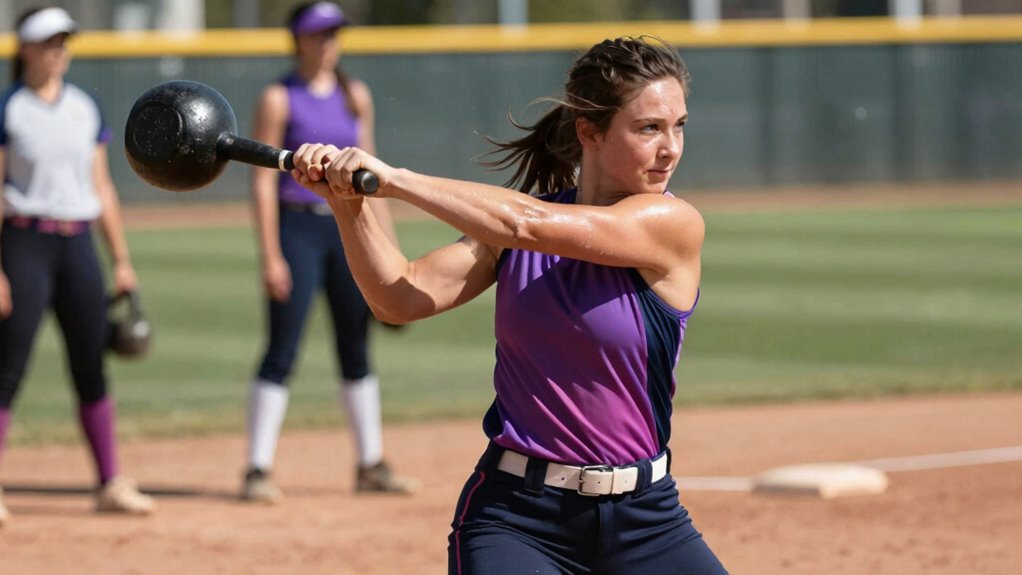 kettlebell drills enhance softball performance