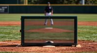 l screen placement protects pitchers