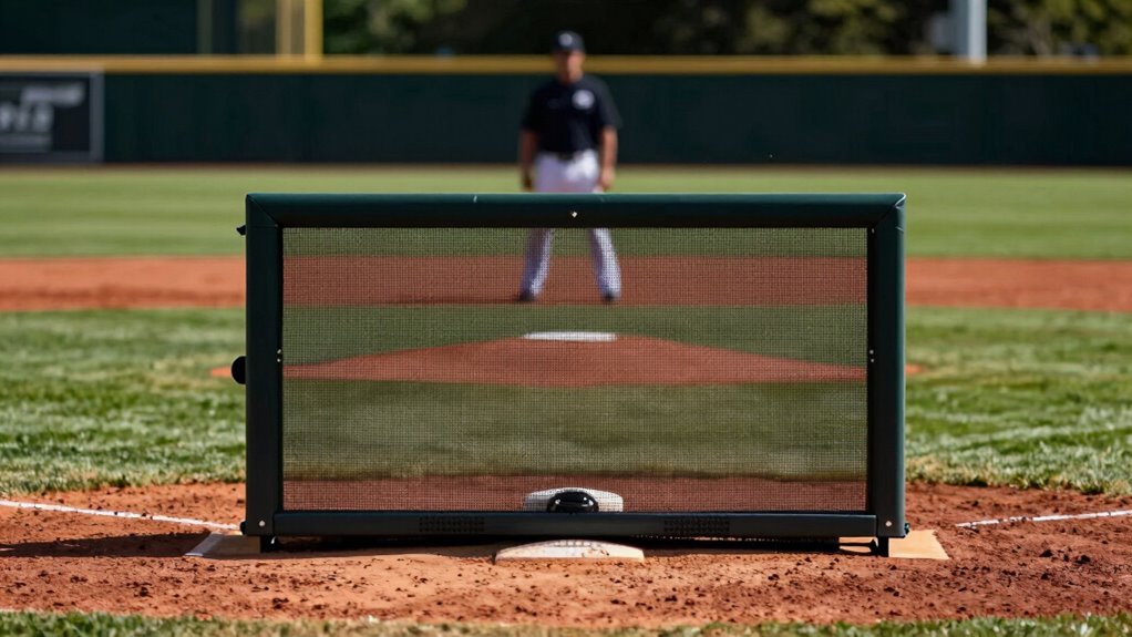 l screen placement protects pitchers