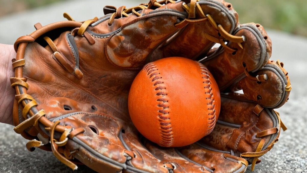 mold glove pocket with ball