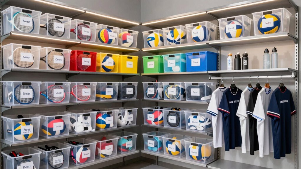 organize gear with labels