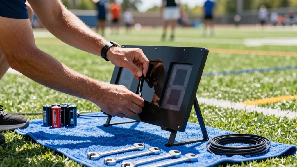 portable scoreboard setup checklist