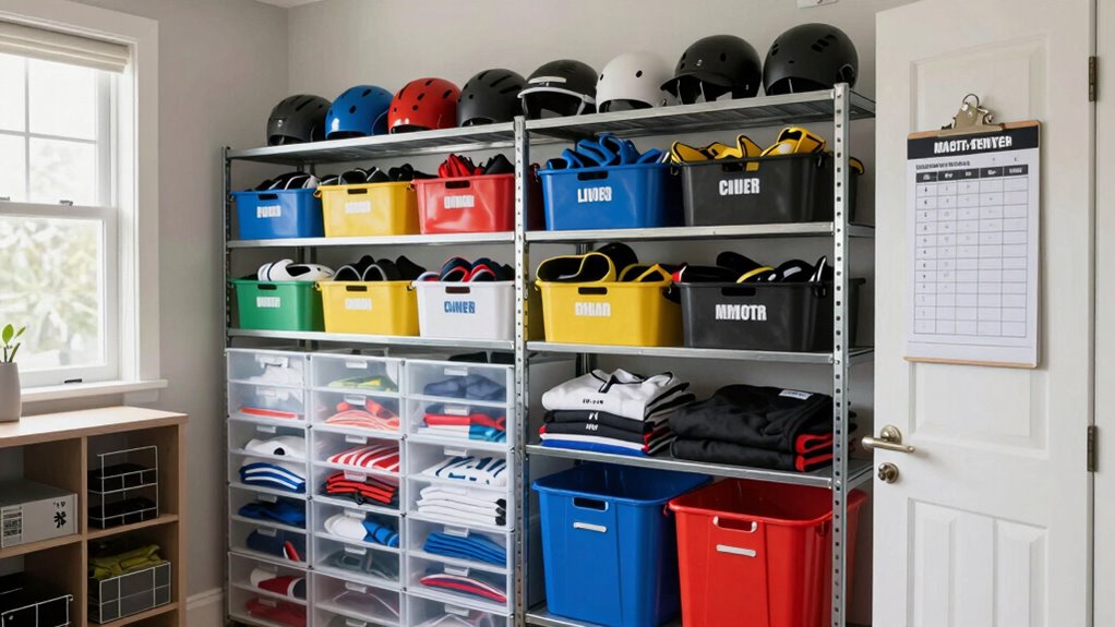 regular gear inspection and organization