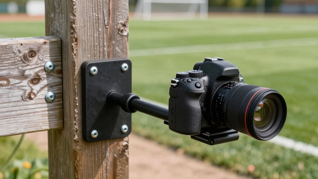 secure fence mounted camera installation