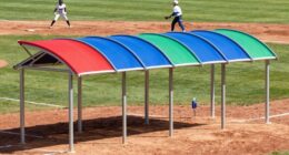 top softball dugout canopies