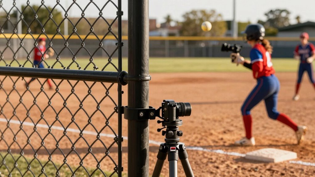 top softball fence mounts