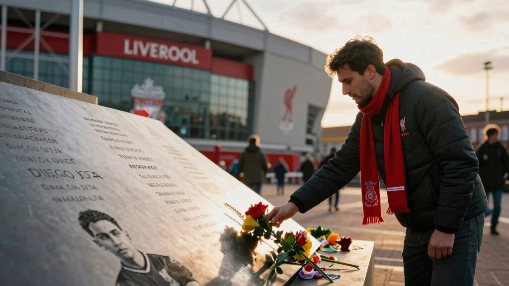Liverpool unveil permanent Anfield memorial for Diogo Jota and his brother before first anniversary of death