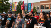 WWE Supporters Gather In Downtown Minneapolis For Fan Event Ahead Of SummerSlam