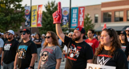 WWE Supporters Gather In Downtown Minneapolis For Fan Event Ahead Of SummerSlam