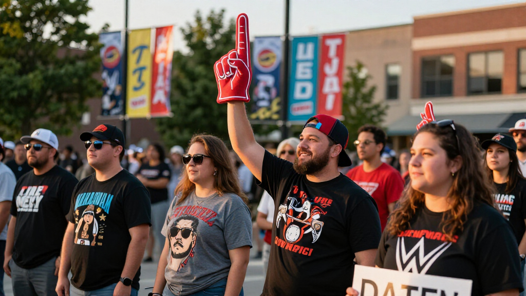 WWE Supporters Gather In Downtown Minneapolis For Fan Event Ahead Of SummerSlam